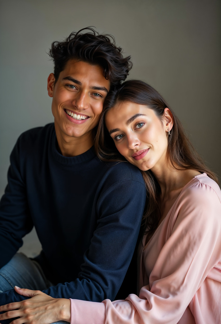Foto de una pareja sonriendo
